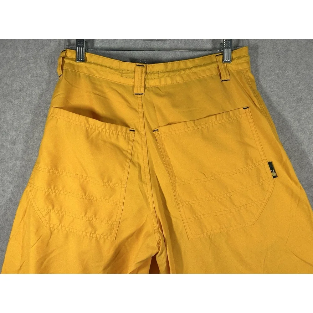MacGear Cargo Pants 30x31 Yellow Wide Leg Baggy Skate Rave Y2K Pockets Galore